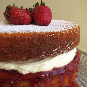 Filled Swedish Sponge Cake