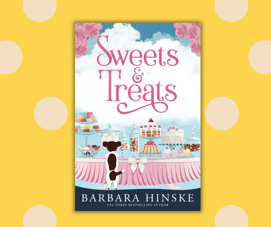 sweets & treats on a yellow polka dot background
